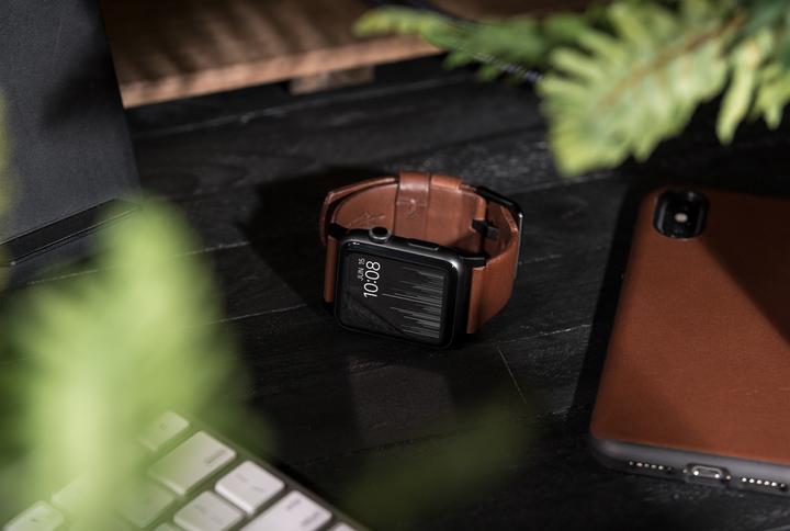Produktbild Nomad Modern Connector Strap (44 mm, Edelstahl, Leder)