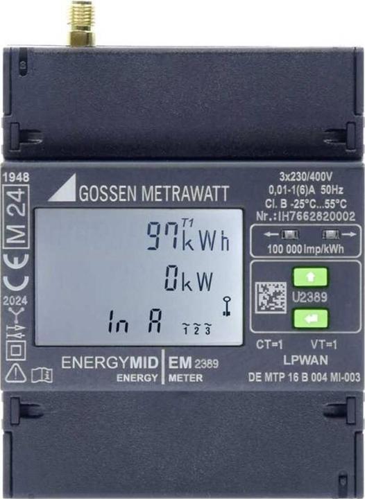Immagine prodotto Gossen Metrawatt EM2389 Misuratore di corrente trifase con trasformatore 5 A conforme alle norme MID: