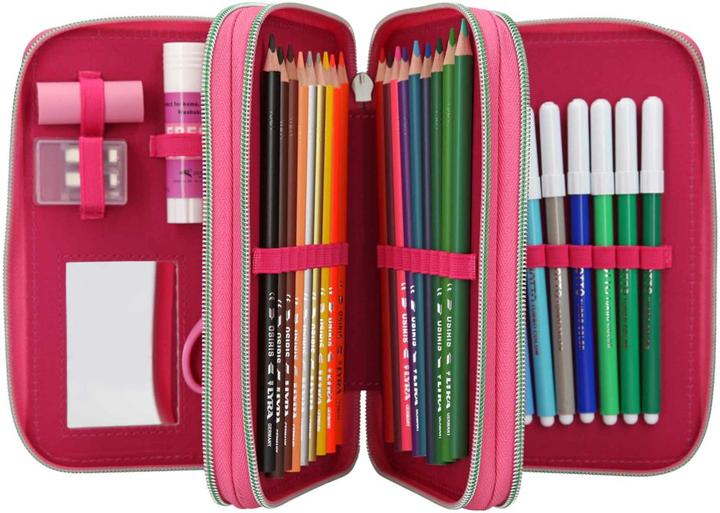 Image du produit Depesche TOPModel trousse à crayons 3 compartiments modèle rose