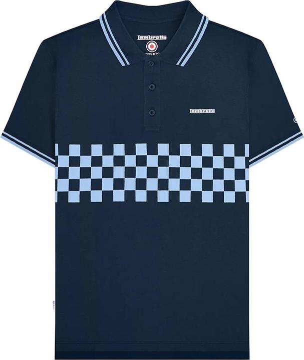 Lambretta SS25 Poloshirt Mit kontrastfarbenen Streifen (L)