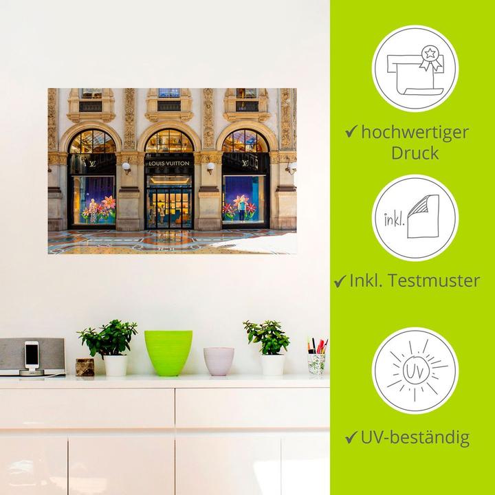 Actual product image Artland Luxury shop window LOUIS VUITTON U4TJ (120 x 80 cm)