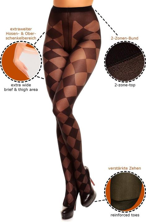 Produktbild Glamory Diamond 20 Strumpfhosen, Farbe schwarz, Grösse 48-50 (20 DEN, 48 - 50)