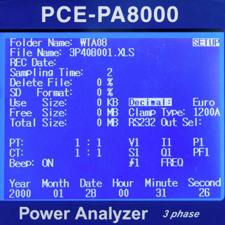 Nährwerte und Zutaten PCE Instruments PCE-PA 8000 Netz-Analysegerät (Analysator)