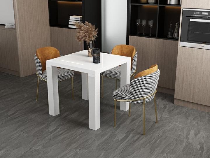Image du produit SalesFever Table à manger blanc brillant (80 x 80 x 76 cm)