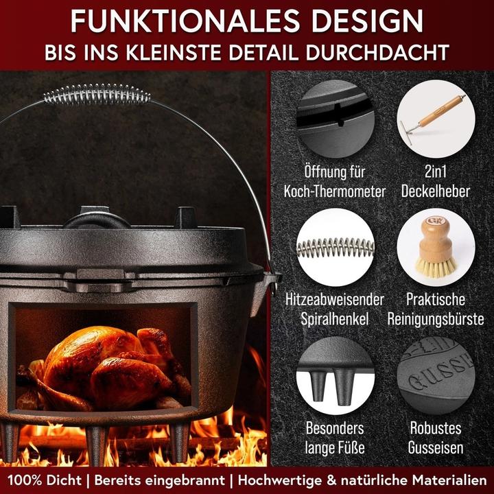 Image du produit Gusskönig Set Dutch Oven avec pieds