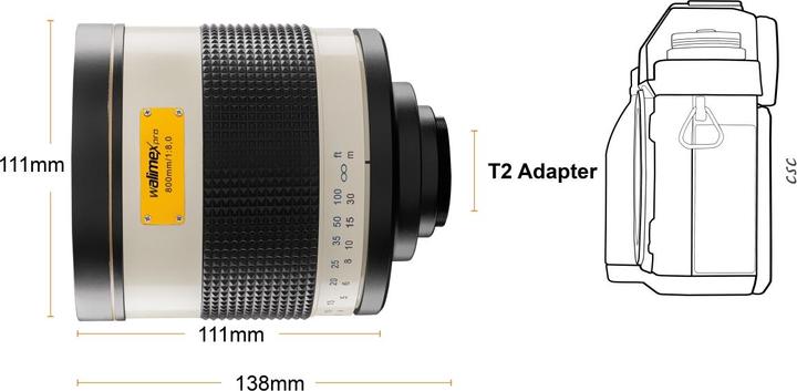 Immagine prodotto Walimex 800/8.0 specchio DSLR Canon M (Canon EF-M, Full-frame)