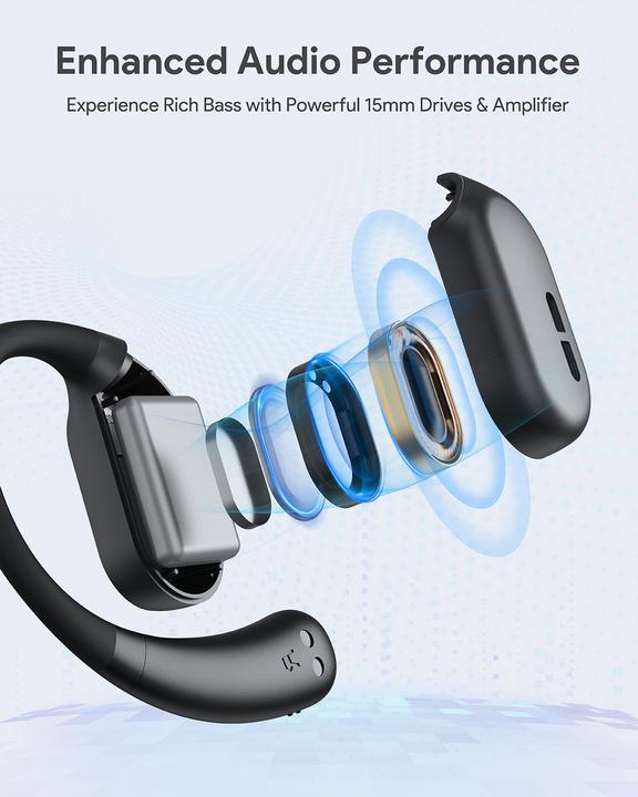 Produktbild Aukey SPORTS FIT OPEN-EAR - Earbuds (35 h, Kabellos)