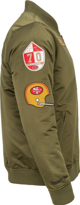 Produktbild Mitchell & Ness M&N Satin Bomber Jacke - PATCHES San Francisco 49ers - M (M)