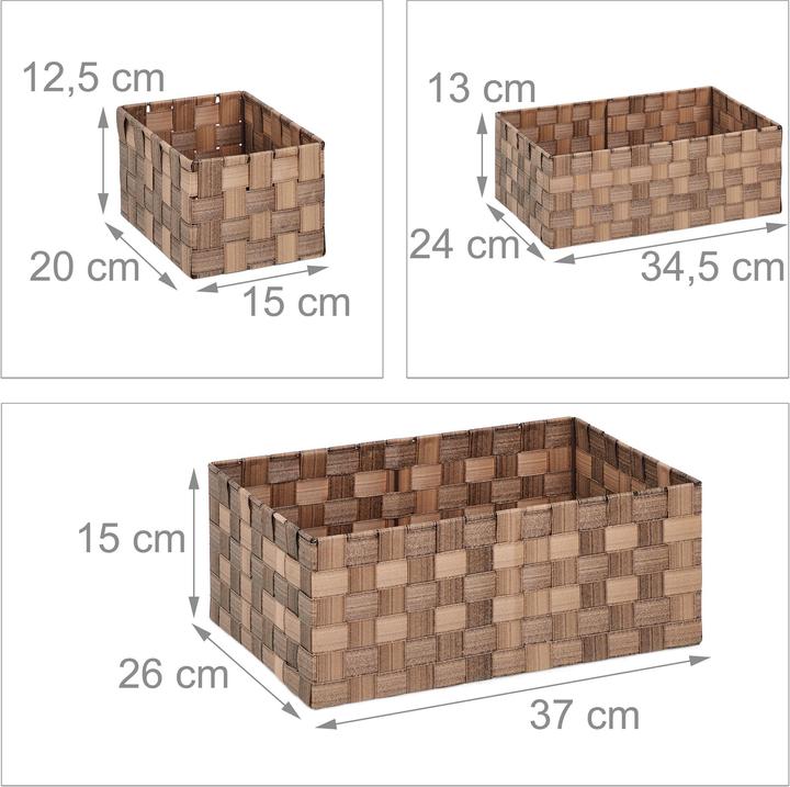 Produktbild Relaxdays Aufbewahrungskorb (4 x, 37 x 26 x 15 cm)
