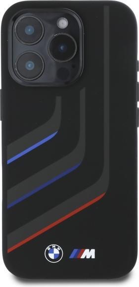 Productafbeelding BMW BMHMP16X23SLIK iPhone 16 Pro Max 6,9" czarny/zwart hardcase Siliconen Draailijnen MagSafe (Apple iPhone 16 Pro Max)