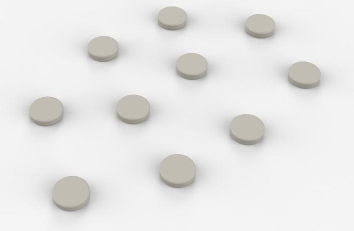 Actual product image Lintex Board magnets, gray, 10 pcs (10 x)