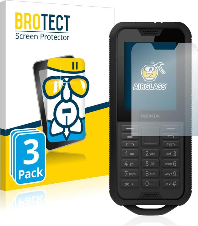 Produktbild BROTECT AirGlass Panzerglasfolie (3 Stück, Nokia 800 Tough)