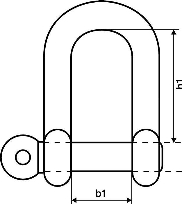Produktbild Kleinsorge SchÃ¤kel Trgf.2000kg BÃ¼gel/Bolzen 25mm ger.Form VE=10 St.