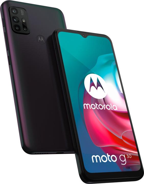 Produktbild Motorola Moto G30 (128 GB, Black, Dark Pearl, 6.50", Dual SIM, 64 Mpx, 4G)