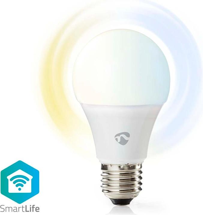 Image du produit Nedis WIFILRW10E27 SmartLife LED Bulb WLAN E27 806 lm 9 W warm to cool white 2700 - 6500 K Classe énergie (E27, 9 W, 806 lm, 1 x, F)