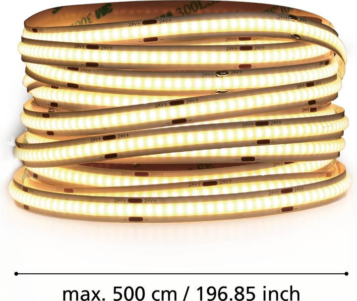Image du produit EGLO 900575 COB STRIPE Bande LED 40W blanc chaud (Blanc chaud, 500 cm, Intérieur)