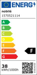 Energie-Label Nobile 1570521110 LED Panel R1S weiss (1208 lm)