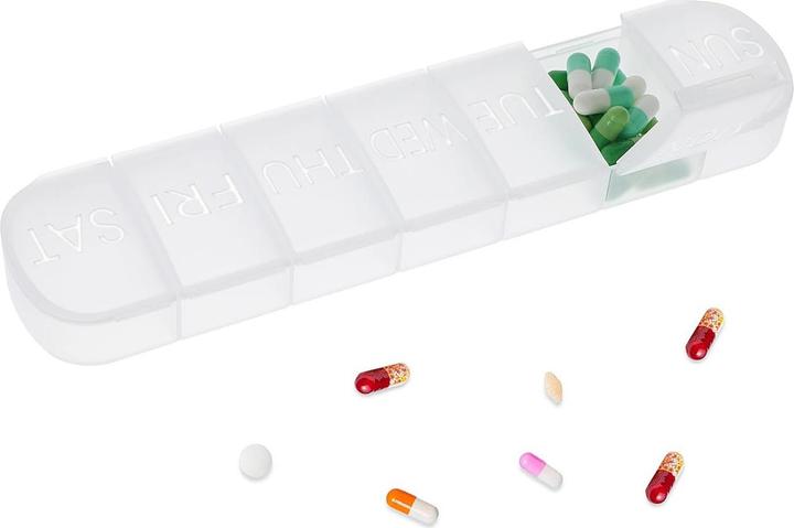 Actual product image Cbx Tablettenbox 7 Tage, Pillendose für eine Woche mit grosser Kapazität, handliche Medikamentenbox