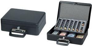 Actual product image Maul Cash box, Euro coin board, counting insert, removable note compartment, 300 x 255 x 93 mm, black