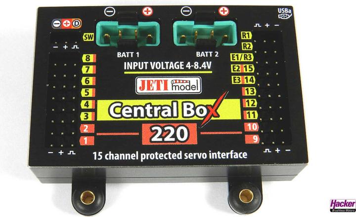 Immagine prodotto Jeti DUPLEX 2.4EX Central Box 220 + 2x Rsat2 + interruttore RC