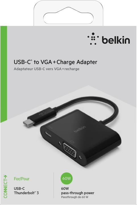 Produktbild Belkin USB-C to VGA + Charge Adapter (USB-C, 1 Ports)