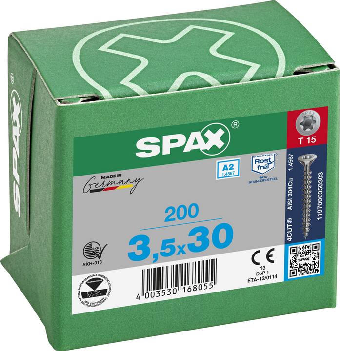 Image du produit Spax Vis pour panneaux agglomérés A2 (200 Vis par pièce)