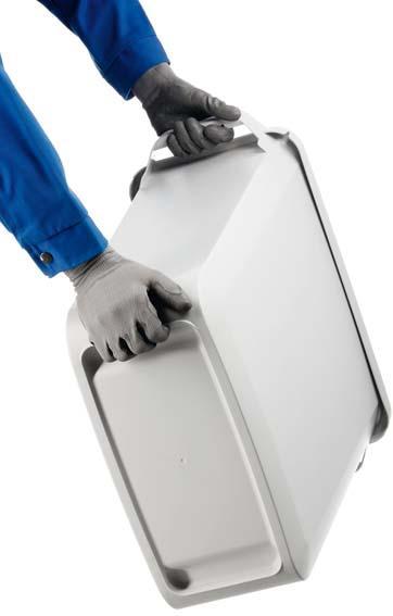 Produktbild Durable Papierkorb 60L PP+Deckel grau/grün (60 l)