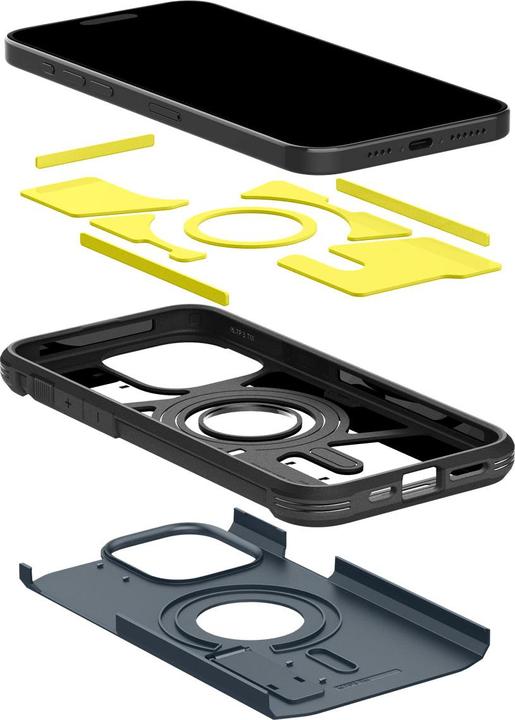 Produktbild Spigen Tough Armor MagSafe, Metallschiefer – iPhone 15 Pro (Apple iPhone 15 Pro)