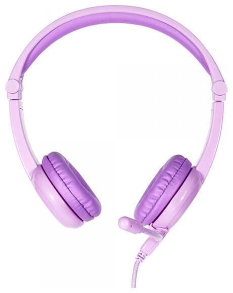 Buddyphones On Ear Multimedia Headphones for Kids with Microphone in Purple BP-GALAXY-PURPLE