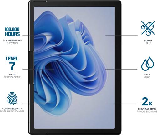 Image du produit Eiger Mountain Glass Clear Tablet (1 pièce(s), Microsoft Surface Pro 8, Microsoft Surface Pro 9, Microsoft Surface Pro X)