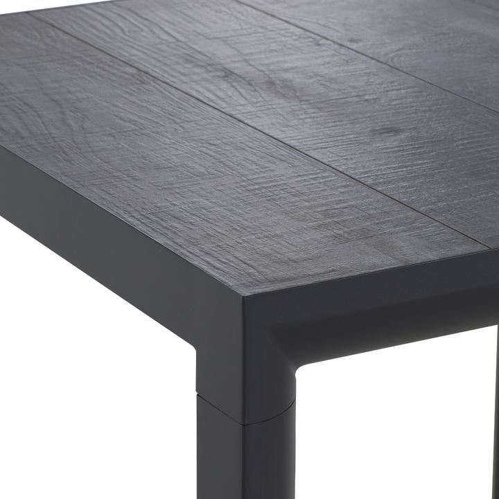 Immagine prodotto Siena Garden Silva Dining Tisch 80x80cm matt anthrazit / wood-grey (80 cm)