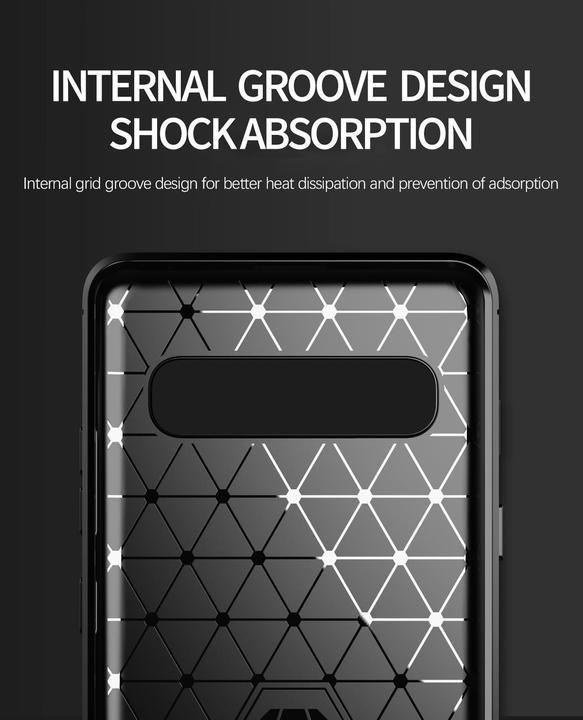 Image du produit Cadorabo TPU Ultra Slim carbon edelstahl Combi Cover (Samsung Galaxy S10 5G)