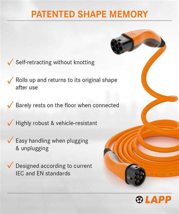 Actual product image Lapp Mobility EV-TYP2 Helix (Type 2, 11 kW, 20 A, 5 m)