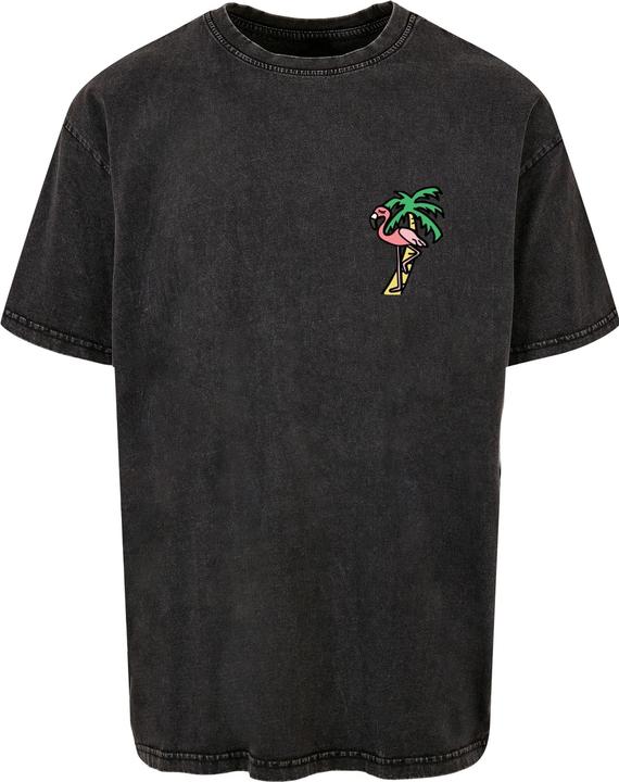 Mister Tee Flamingo Acid Washed Heavy Oversize Tee - 125125
