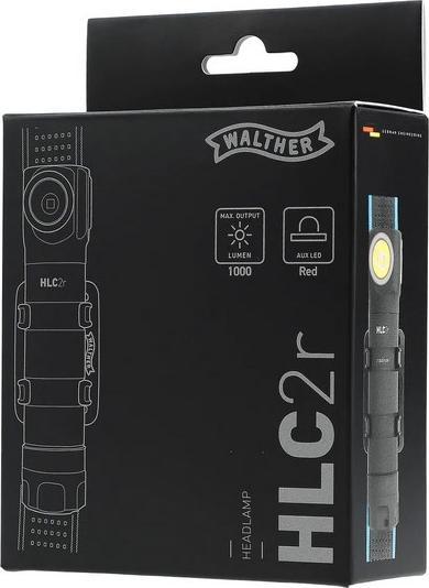 Produktbild Walther HLC2r 1000 Lumen LED-Stirnlampe Akku- oder Batteriebetrieb (1000 lm)