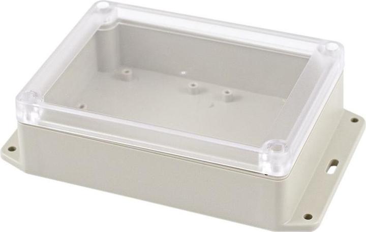 Produktbild Hammond Flanschgehäuse mit durchsichtigem Deckel RP 105x145x40mm Hellgrau ABS/Polycarbonat IP65 (Gehäuse)