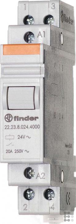 Immagine prodotto Finder Relè modulare DIN 20A 1NOU1NC 24Vca