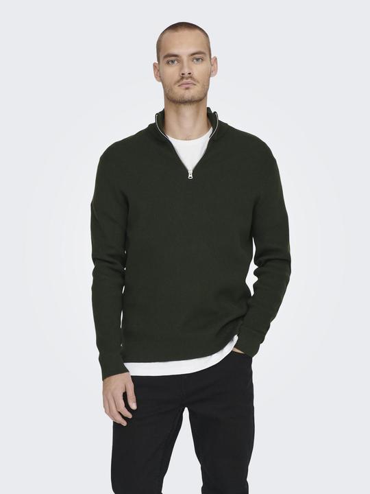 Only & Sons Onsphil Reg 12 Struc Half Zip Knit Noos (XS)