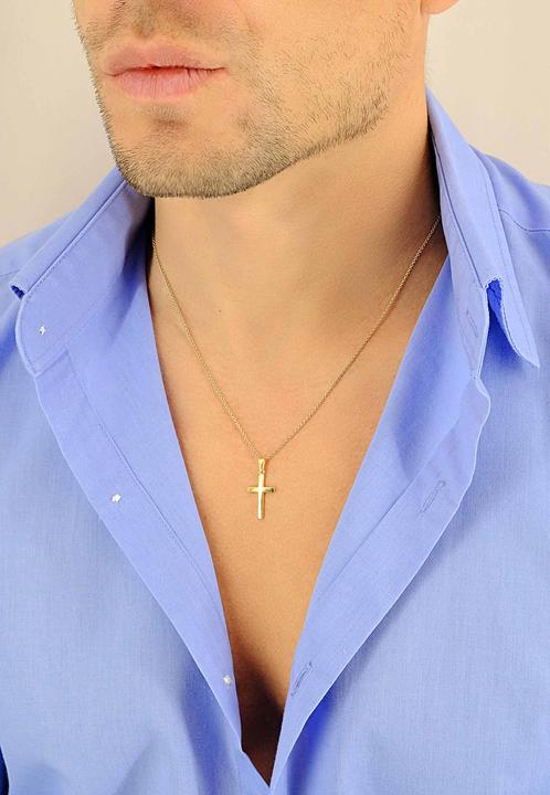 Produktbild Muau Pendant cross yellow gold 750, 26x12mm (750/18K Gelbgold)