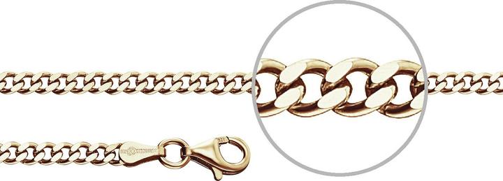 Produktbild Der Kettenmacher Panzerkette Gold Diamantiert 1,2 mm 60 cm (Vergoldet, Silber 925, 36 cm)
