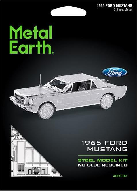 Actual product image Metal Earth 1965 Ford Mustang Coupe Silver Edition