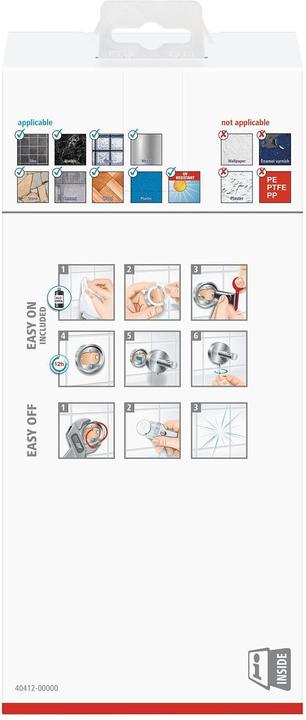 Actual product image tesa DELUXXE shower basket incl. adhesive solution without drilling
