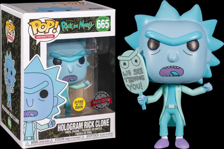 Produktbild Funko POP! Rick & Morty Hologram Rick Clone (We See Through You) Phosphorescente