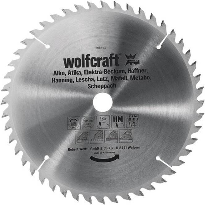 Actual product image wolfcraft TC Circular Table Saw Blade, orange series, Ø 350 mm