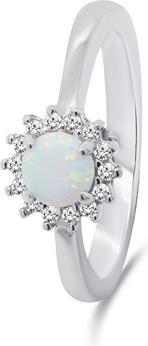 Produktbild Brilio Silver - Beautiful silver ring with opal and zircons RI056W - Circuit: 52 mm (52)