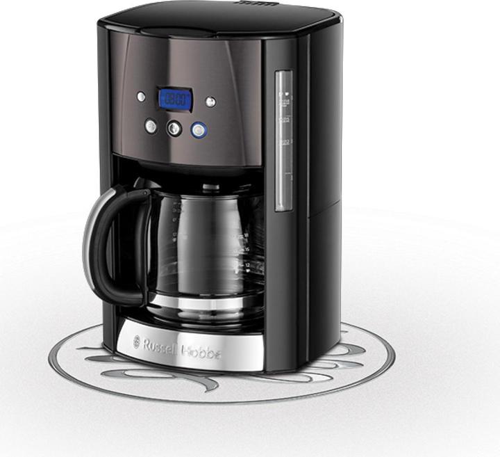 Actual product image Russell Hobbs 26160 Digital Glass Coffee Maker Matt Black