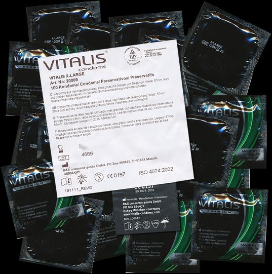 Produktbild Vitalis PREMIUM «X-Large» 100 extra lange Kondome - passend für den grossen Penis, Maxipack (100 Stk.)