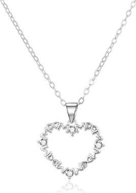 Beneto Romantic silver necklace with zircons AGS1239 / 47 (L)