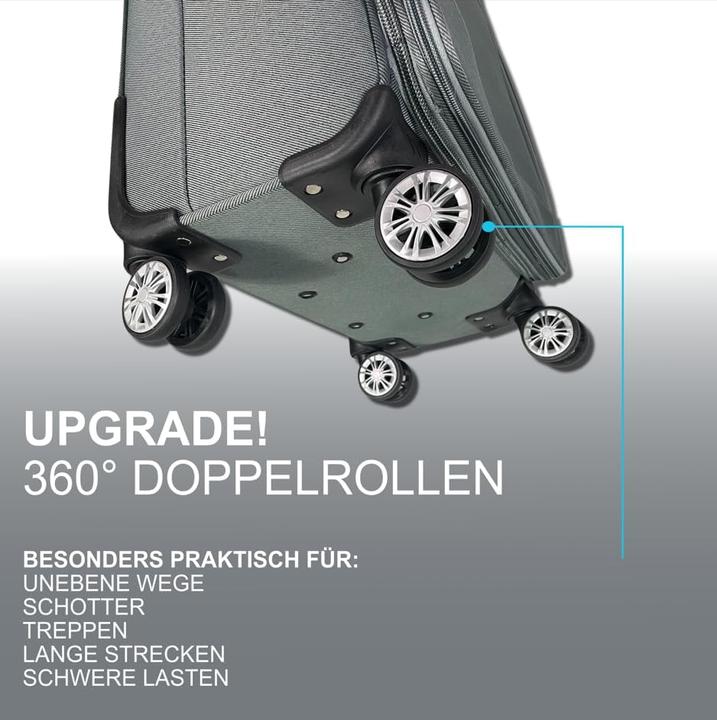 Immagine prodotto My Travel Bag 3-teiliges Reisekoffer-Set (88 l, Bagaglio a mano (fino a 50 litri), M (50 - 90l))
