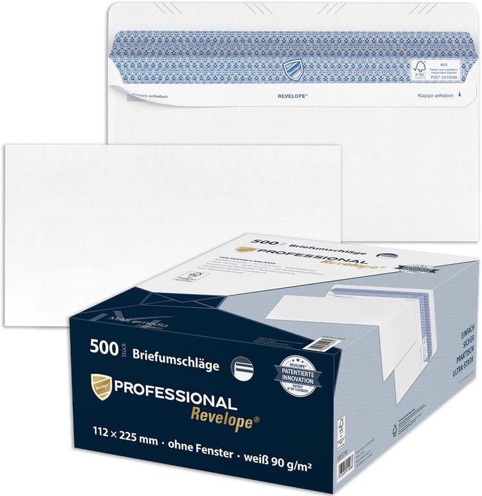 Immagine prodotto Magni Buste Revelope Professional 112 x 225 mm autoadesive offset bianche 90 g/m² (FSC), 30051799 (500 x)